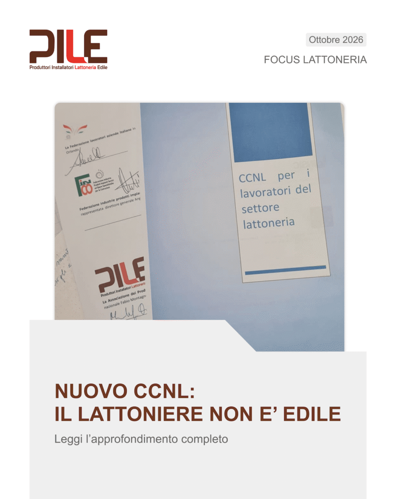 NUOVO CCNL: IL LATTONIERE NON È EDILE